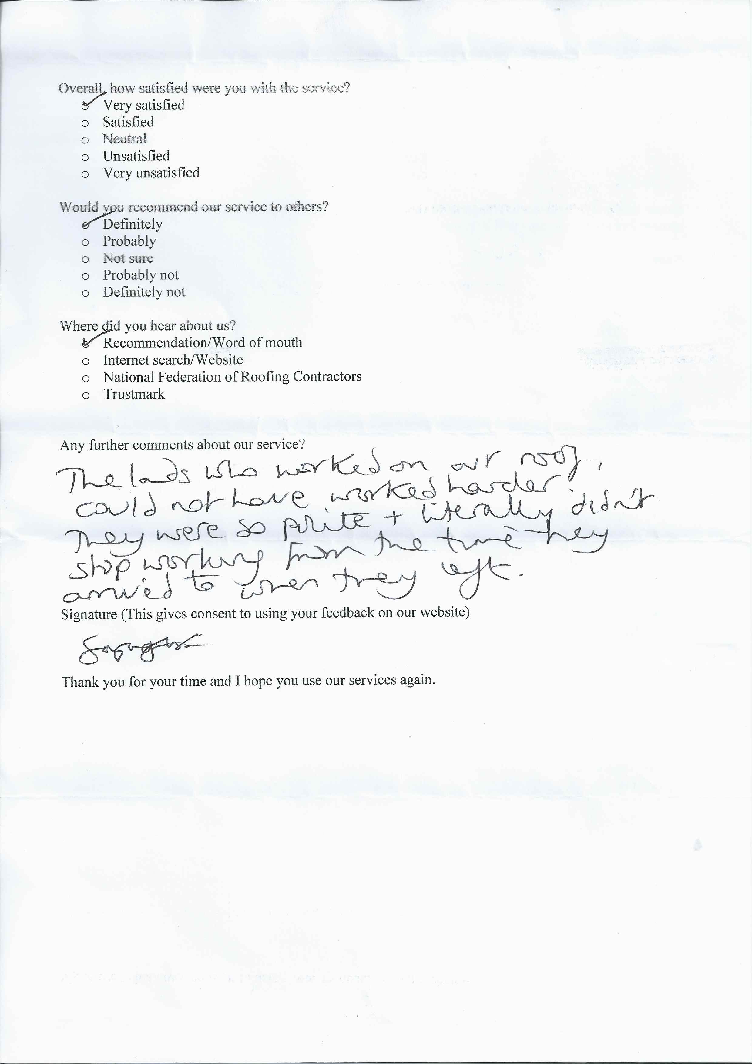 testimonial, Re-Roofing, Lead Work, Chimney Stacks, Plastics, Repairs and Maintenance, Stockport, Cheshire, High Peak, G Timlin Roofing